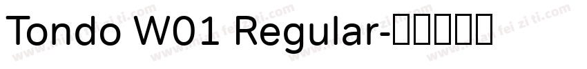 Tondo W01 Regular字体转换
